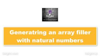 [Java Basics] returning an array filled with natural numbers in Java