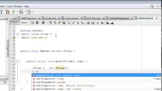 Java Swing Tutorial: create JFrame using swing in java
