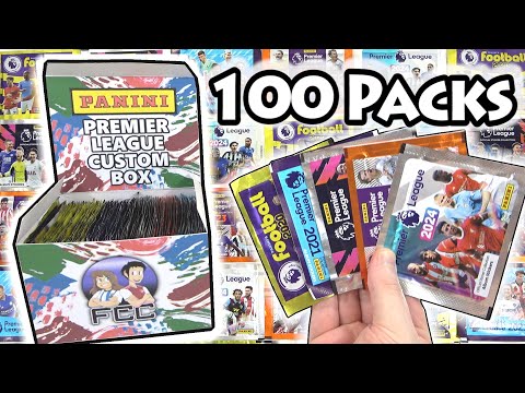 100 PACKS PREMIER LEAGUE Box Opening Every Season of Panini Premier League Sticker Packs 2020-2024