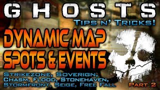 ALL Ghosts Dynamic Map Spots & Events- Part 2 (Strikezone, Chasm + More) | CoD Ghosts Tips n' Tricks