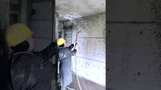 Wall spraying machine process sharing - high efficiency