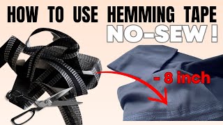 NO-SEW Hemming Tape - How to use it to hem pants?  Easy sewing trick to use hemming tape on trousers