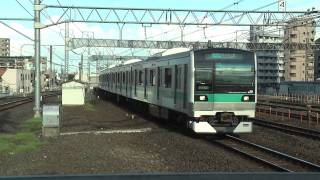 【HD】E233系2000番台マト16編成入線　金町にて