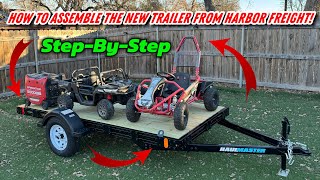 NEW Harbor Freight Trailer Assembly \u0026 Review Video!