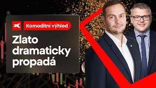 Komoditní výhled: Zlato dramaticky propadá