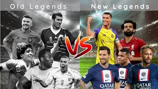 5 Old  Legends 🔥VS🔥5 New Legends Comparison (Maradona , Pele , Messi , Mbappe , Ronaldo , Zidane )