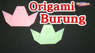 Cara membuat origami burung//origami easy