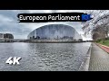 European Parliament, Strasbourg - Walking Tour - 4K