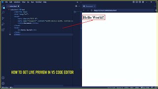 Get live HTML Preview in VS Code (Live Server Tutorial)