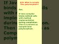 interview question 39. what is compile time polymorphism in java? #interviewquestions #javaclass