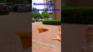 #shorts How to make a boomerang paper airplane that flies back to your hand