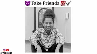 Fake Friends whatsapp status | dosti sad status | fake friends status sad friendship whatsapp status