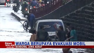 Sebuah Mobil Terjebak Banjir Dibawah Flyover saat Menerjang Banjir di Cimahi #iNewsMalam 04/10