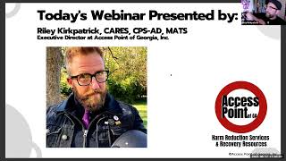 CARES August 2023 webinar – Harm Reduction, and information about Xylazine, with Riley Kirkpatrick