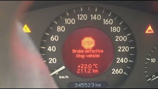 BRAKE DEFECTIVE STOP VEHICLE | замена тормозной трубки Mercedes W211