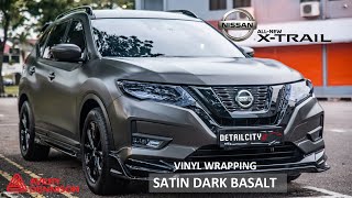 All New-Nissan Xtrail straight from showroom and wrapped with Avery Dennison SATIN DARK BASALT.