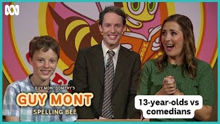 13-year-olds vs comedians | Guy Montgomery's Guy Mont Spelling Bee (NZ) | ABC iview