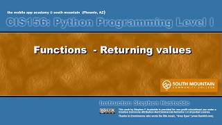 Python 07E Functions that Return a Value