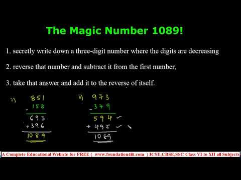 The Magic Number 1089 Youtube