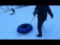 日 eng【life in alaska 18 】winter activity tubing vlog