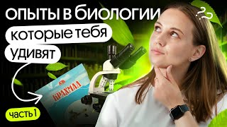 🔬 ОПЫТЫ, которые могут встретиться на ЕГЭ по БИОЛОГИИ | часть 1