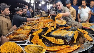 Most Famous Fry Fish Street Food in Karachi | Crispy Grilled \u0026 Fried Fish | Karachi Street Seafood