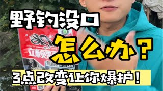 野钓没口怎么办？三点改变让你轻松爆护？野