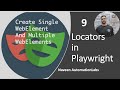 #9 - Create Element and Elelments in Playwright | Locators Concept | Playwright with Java