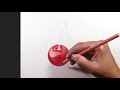 cherry drawing with colored pencil fruit drawing easy step by step art video tutorial