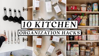 10 SMALL KITCHEN ORGANIZATION HACKS & DIY Ideas 🍳  Easy & Budget Friendly!