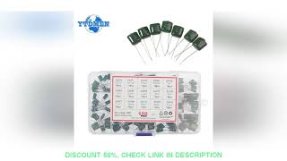 150/180/620PCS Kit de capacitor de filme de poliéster 100V 1nF 1.5nF 2.2nF 100nF 2A102J 2A471J 2A222