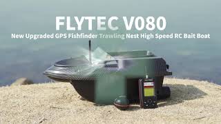 Flytec V080 12V High Power 800M Carp Fishing Bait Boat With Fish Finder And GPS Autopilot GPS Boat