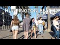 [4K] HUNTINGTON BEACH- Walking Downtown and Beach Tour, Orange County, California, USA - 4K UHD