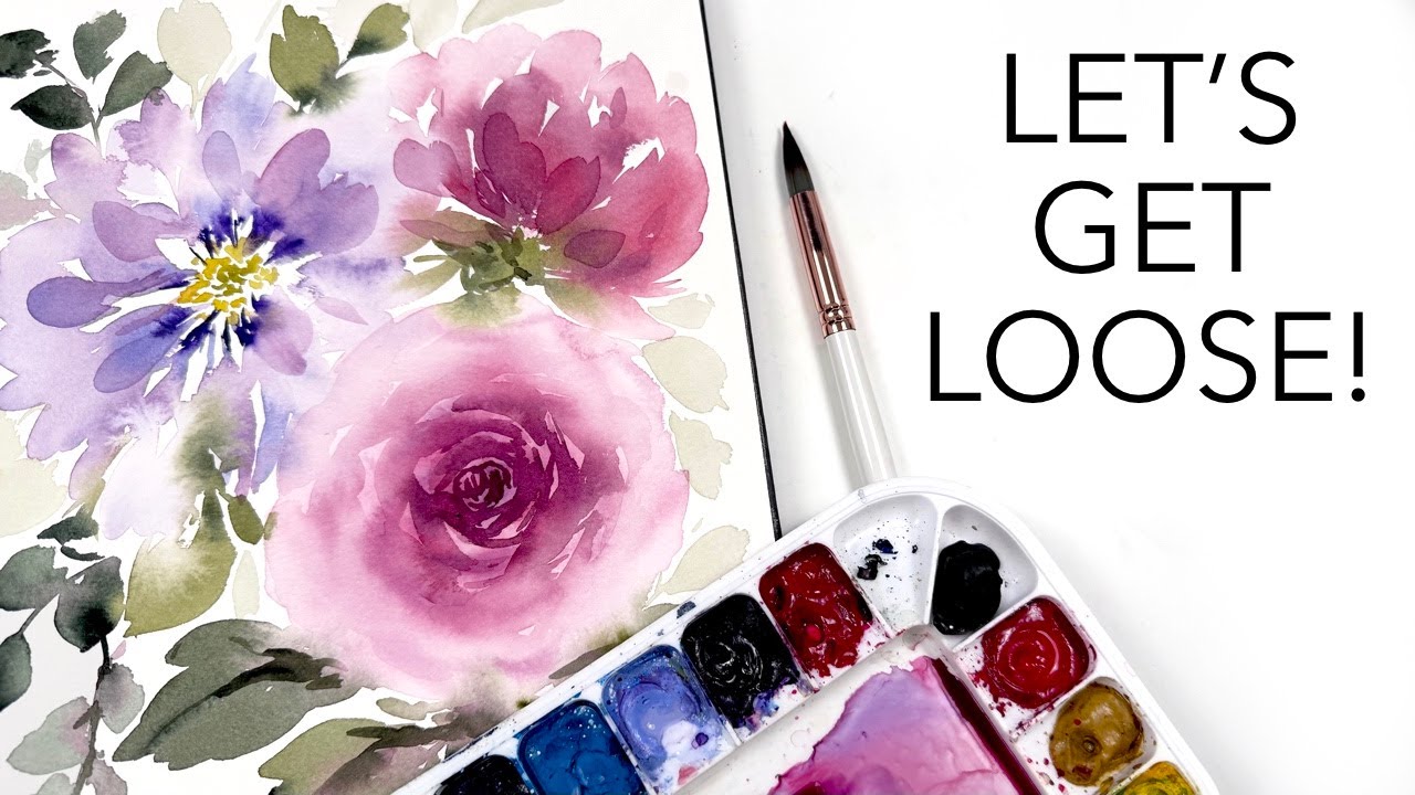 Step By Step Loose Watercolour Flowers Youtube