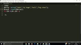 array in php | basic array with oops example | learn php step by step