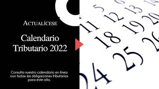 Calendario Tributario 2022 en línea de Actualícese