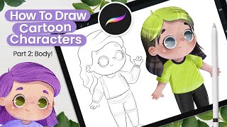 How To Draw Cartoon Characters (Body) • Cute Art • Procreate Tutorial