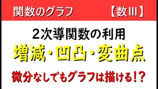 高校数学Ⅲ　微分法の応用　増減・凹凸・変曲点　実は微分しなくてもグラフの概形は描ける！？