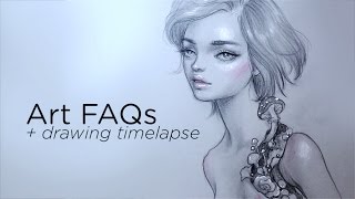 Art FAQs + drawing time lapse || 30 Days of Art Episode 12
