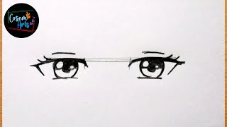 Anime eyes drawing || how to draw anime eyes easy || YouTube