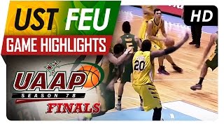 UAAP 78 Finals: UST vs FEU Game 2 Highlights - November 28, 2015