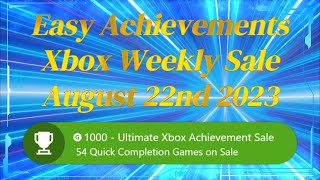 🎮🔥 Ultimate #xbox Achievement Sale: 54 Quick Completion Games on Sale for Achievement Hunters! 🏆💥