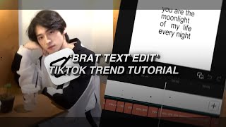 ꒰ brat lyrics tutorial #2 ꒱