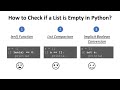 How to Check If a Python List is Empty?