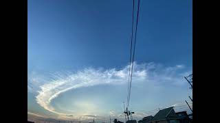 東の虹は天候が回復。今回は天候が崩れた。しかもかなとこ雲も。