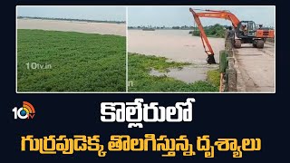 కొల్లేరులో గుర్రపుడెక్క తొలగిస్తున్న దృశ్యాలు | Gurrapudekka Removing in Kolleru Lake | 10TV News