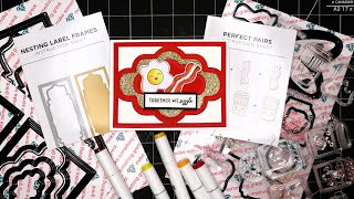 Diamond Press Nesting Label Frames Dies & Perfect Pairs Stamps and Dies Set Review Tutorial!