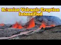 Intensified Réunion Island Volcanic Eruption In Indian Ocean