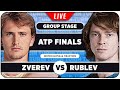 ZVEREV vs RUBLEV | ATP Finals 2024 | LIVE Tennis Watchalong Stream