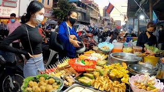 So Much Delicious Street Food at Toul Tompoung Market Phnom Penh, Cambodia